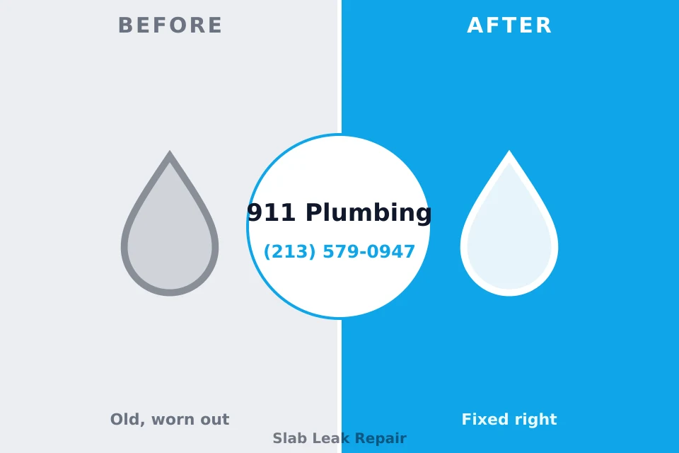 Before and after: plumbing repair Gasport, NY